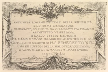 Page de titre : Antiquité romaine du temps de la République et des premiers empereurs, vers 1748