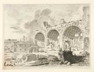 Vue des restes de la salle à manger de Néron