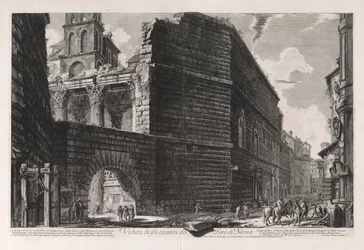 Vue des vestiges du Forum de Nerva, de Vedute di Roma