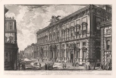 Vue du Palazzo construit sur le Quirinal pour le Secrétaire des Brefs et le Conseil Sacré, de Vedute di Roma