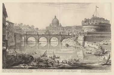 Veduta del Ponte e Castello Sant