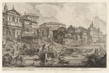 Vue du port de Ripetta, de Vedute di Roma