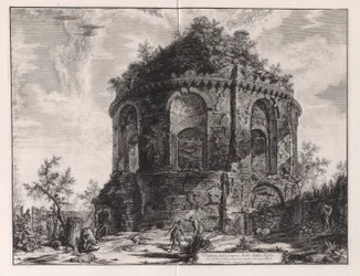 Veduta del Tempio, detto della Tosse su la Via Tiburtina, un miglio vicino a Tivoli, de Vedute di Roma