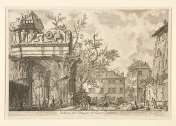 Vue du temple de Jupiter Tonans (le Tonnerre), de Vedute di Roma