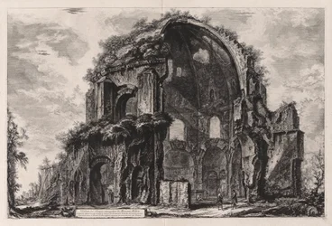 Vue du temple octogonal de Minerva Medica, de Vedute di Roma