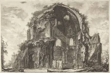Vue du temple octogonal de Minerve Médica