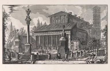Vue de la basilique de San Lorenzo fuori le Mura, des Vues de Rome