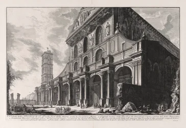 Veduta della Basilica di S. Paolo fuor delle mura, eretta da Constantino Magno, de Vedute di Roma