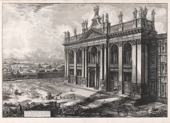 Veduta della Facciata della Basilica di S. Giovanni Laterano