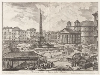 Veduta della Piazza della Rotunda (Vue de la Piazza della Rotonda [avec le Panthéon en arrière-plan]), de Vedute di Roma (Vues de Rome)