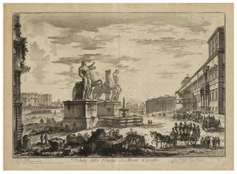 Veduta della Piazza di Monte Cavallo (del Quirinale)