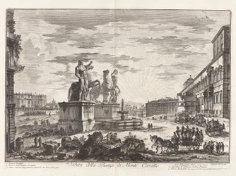 Vue de la Piazza di Monte Cavallo