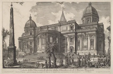 Vue de la façade arrière de la basilique Sainte-Marie-Majeure