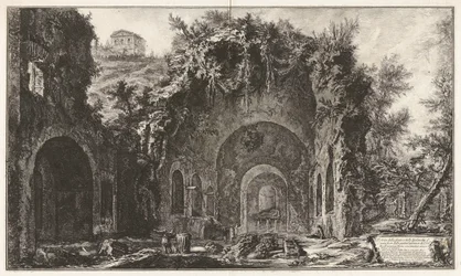 Veduta della fonte e delle Spelonche d