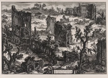 Vue des Thermes de Titus, des Vues de Rome
