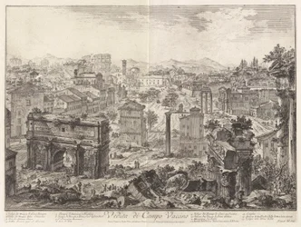 Vue du Campo Vaccino, de Vedute di Roma