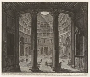 Vue intérieure du Panthéon..., tirée des «Vues de Rome»