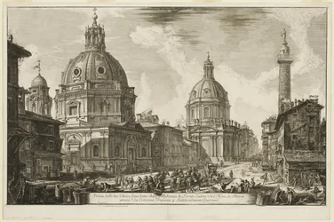 Vue de deux églises, l