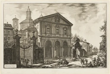 Vue de la basilique de San Sebastiano fuori delle mura sur la voie Appienne, de Vues de Rome