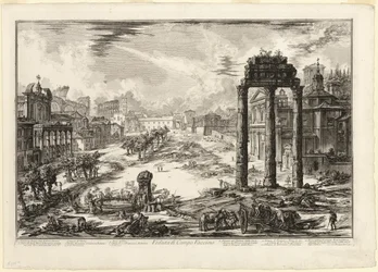 Vue du Campo Vaccino, de Vues de Rome