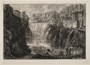 Vue de la grande cascade à Tivoli