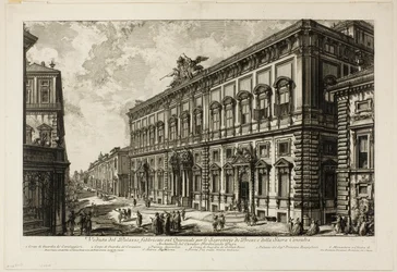 Vue du Palazzo della Consulta sur le Quirinal abritant le Secrétariat Papal, de Vues de Rome