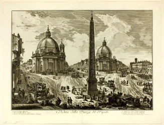 Vue de la Piazza del Popolo, des Vues de Rome