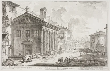 Vue du Temple de Fortuna Virilis, maintenant l