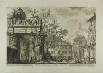 Vue du temple de Jupiter Tonans [Jupiter le Tonnerre], des Vues de Rome