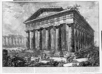 Vue des temples de Paestum