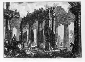 Vue des temples de Paestum