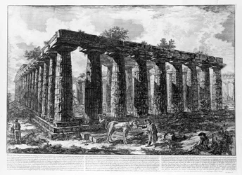 Vue des temples de Paestum