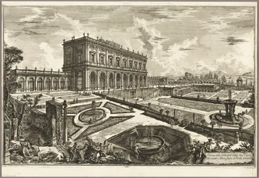 Vue de la Villa de Son Éminence le Cardinal Alessandro Albani, à l