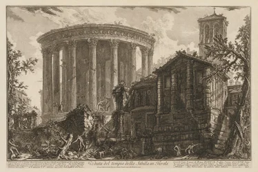 Vues de Rome : Temple de la Sibylle à Tivoli