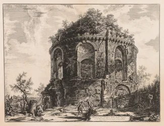 Vues de Rome : Le soi-disant Tempio della Tosse, près de Tivoli, 1763