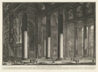 Vestibule du Panthéon à Rome, Vues de Rome, Vedute di Roma dessinées et gravées par Giambattista Piranesi architecte vénitien