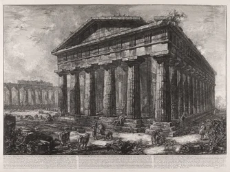 Vue du Temple de Neptune, Dieu tutélaire de l