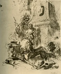 Un soldat assis, milieu du 18ème siècle, 1928
