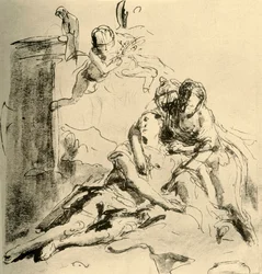 Angélique soigne les blessures de Médor