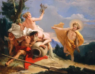 Apollon poursuivant Daphné, vers 1755-60
