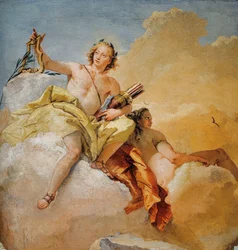 Apollon et Diane, de la salle des divinités olympiennes de la Foresteria (maison d