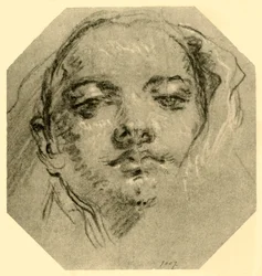 Tête de femme, vers 1739-1744, 1928