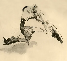 Figure agenouillée vue de dos, milieu du 18ème siècle, 1928