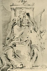 Madone en majesté avec des saints, milieu du XVIIIe siècle, 1928