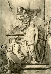 Madonna en trône avec des saints, milieu du 18e siècle, 1928