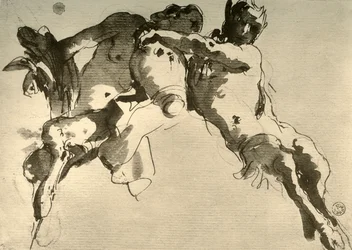 Faune mâle et femelle avec amphore, milieu du XVIIIe siècle, 1928