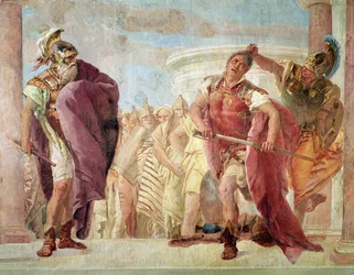 Minerve empêchant Achille de tuer Agamemnon, extrait de l
