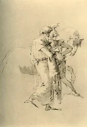 Vieil homme et jeune soldat, milieu du 18e siècle, 1928