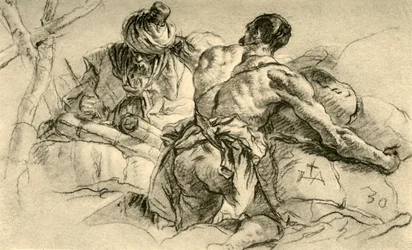 Marchands orientaux avec des balles de marchandises, 1753, 1928