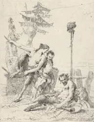 Famille de satyres Pan et sa famille, des Scherzi